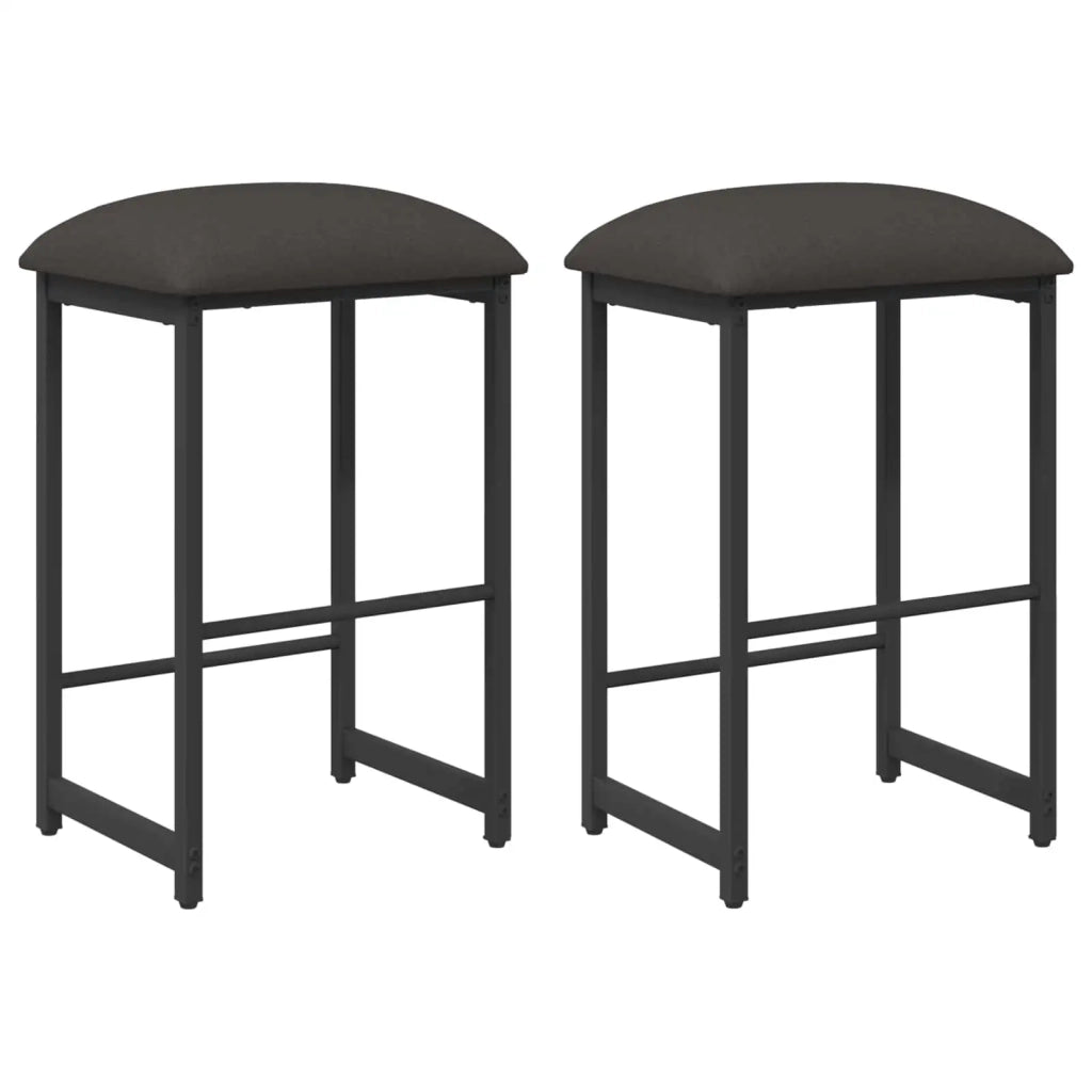 Sgabello da bar 2 pz Grigio Scuro 40 x 32 x 64 cm 8006208
