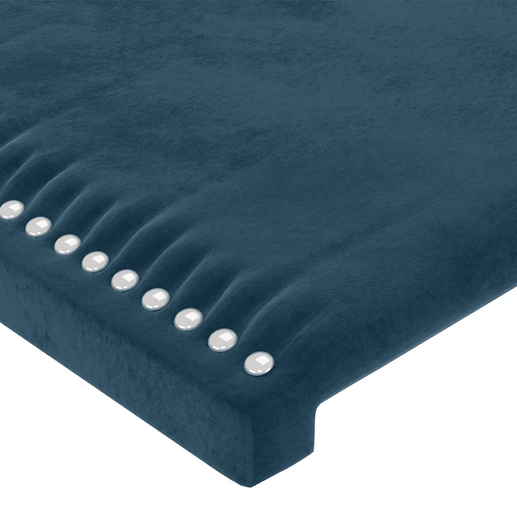 Testiera ad Orecchio Blu Scuro 203x23x118/128 cm in Velluto 3117886
