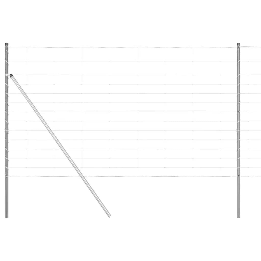 Palo della recinzione Zincato 25 x 1,4 m Acciaio