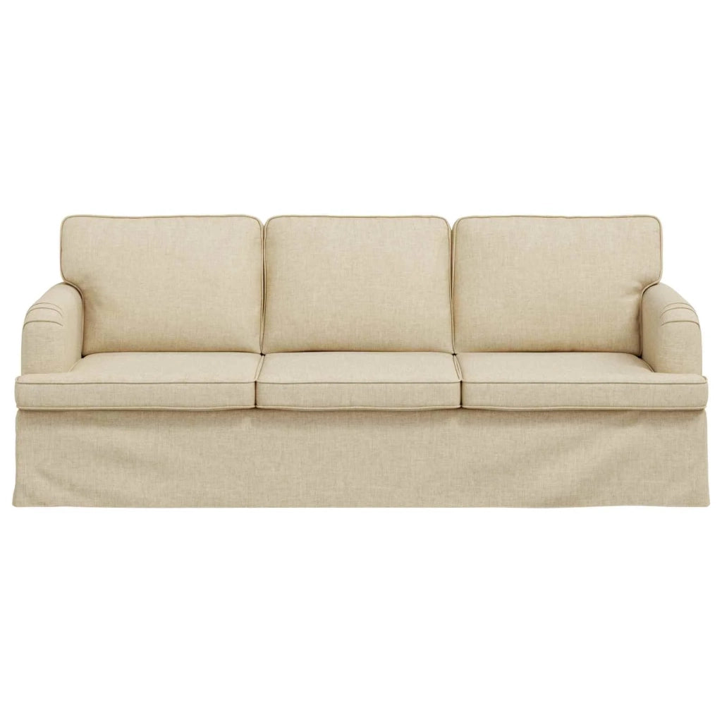 Divano Crema 201 x 80 x 85 cm Tessuto 42024502