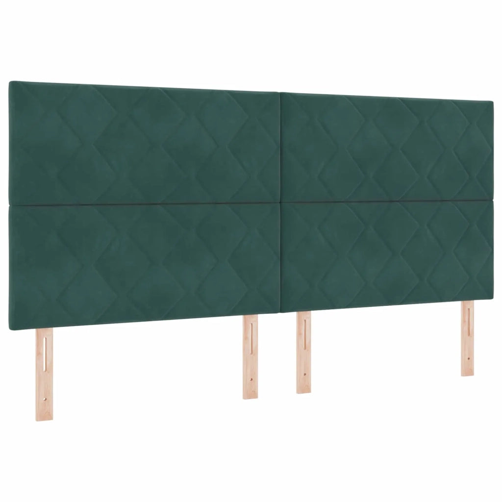 Letto Ottomano con Materasso e LED Verde Scuro 200 x 200 cm 3458523