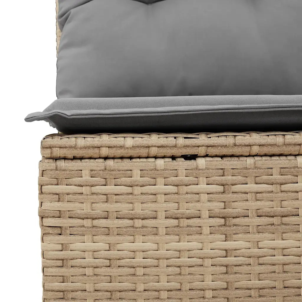 Set Divano da Giardino 6 pz con Cuscini Beige in Polyrattan 3326300
