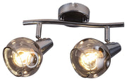 Faretto soffitto/parete cromo vetro fumé E14 2x40W Rabalux