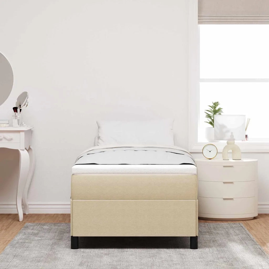 Letto a molle Grigio Verde 100 x 200 cm Tessuto in Cords 42006956