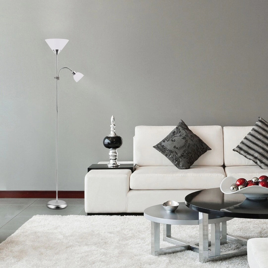 Lampada da terra Rabalux Action 4064 cromo E27+E14