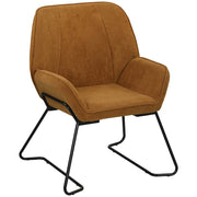 Poltrona in velluto con gambe in metallo ¨C zephmum ¨C marrone