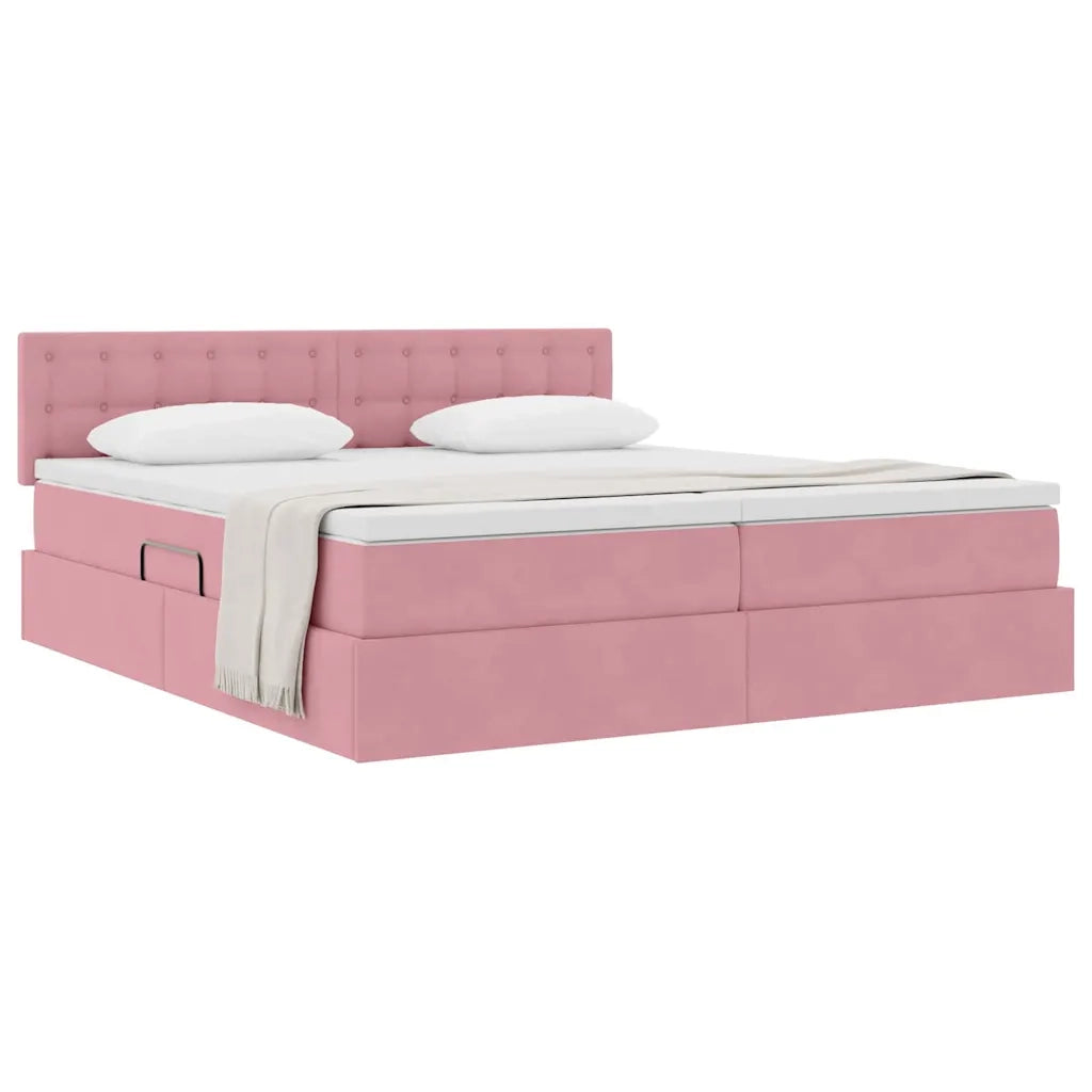 Letto con Contenitore con materasso Rosa 100 x 200 cm