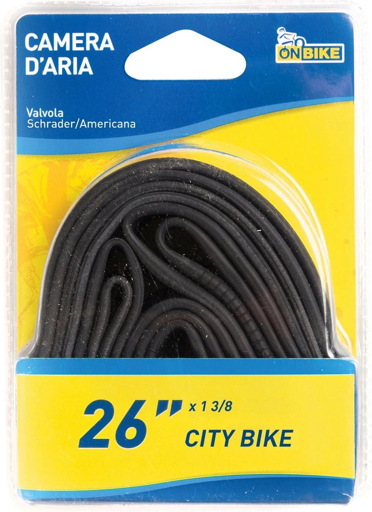 Camera dâ€™Aria Bici 26 Pollici con Valvola Americana Nera â€“ Alta Resistenza, Tenuta Affidabile, Compatibile MTB e City Bike, Facile Montaggio e Manutenzione