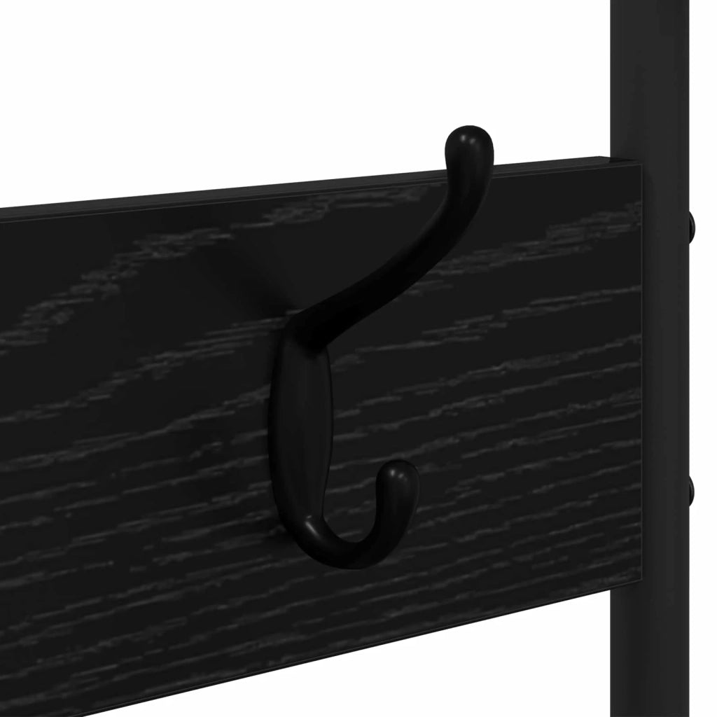 Appendiabiti con panca per scarpe Rovere Nero 8012038
