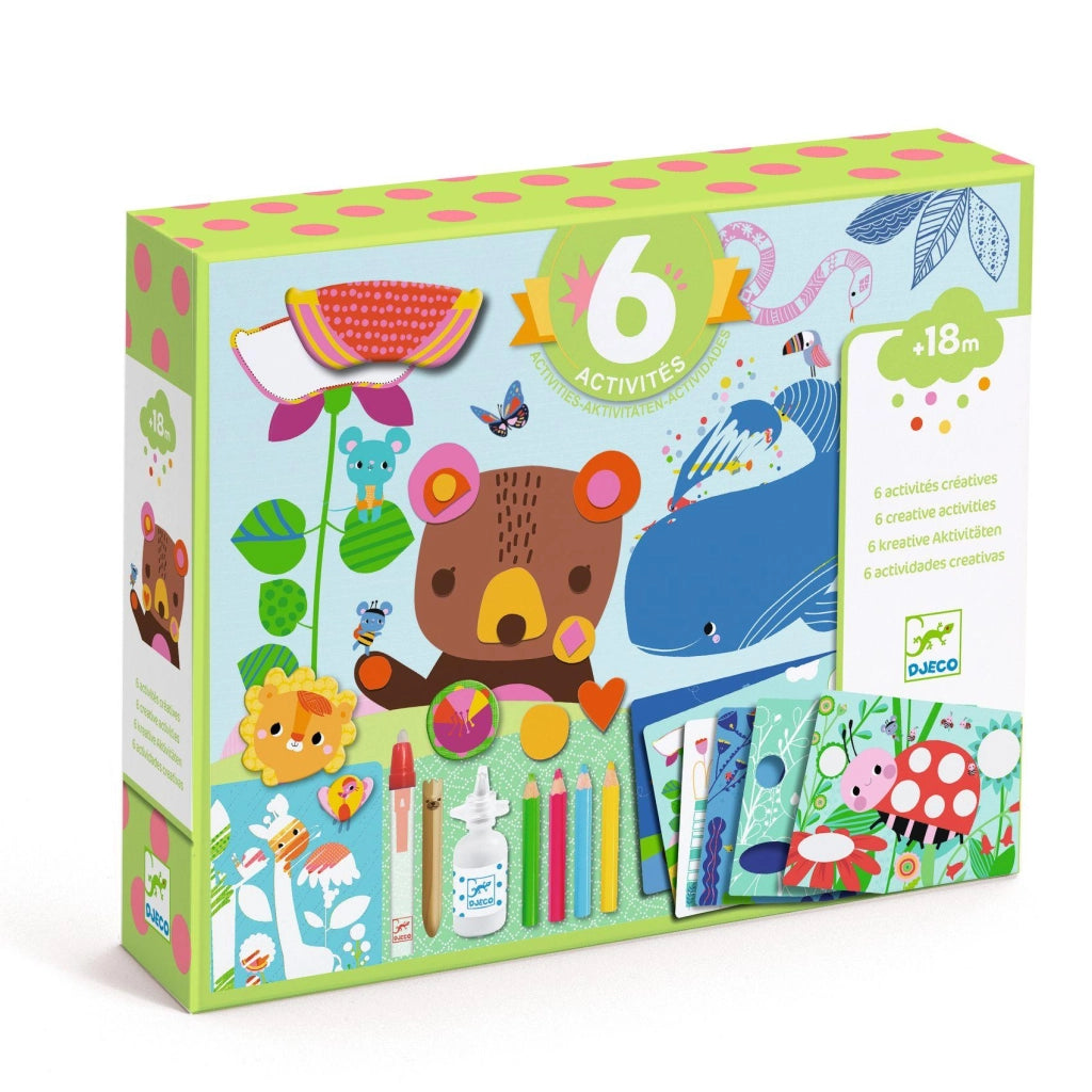 Kit 6 attivita creative,Il topolino e i suoi amici,Djeco,Eta 3-6 anni