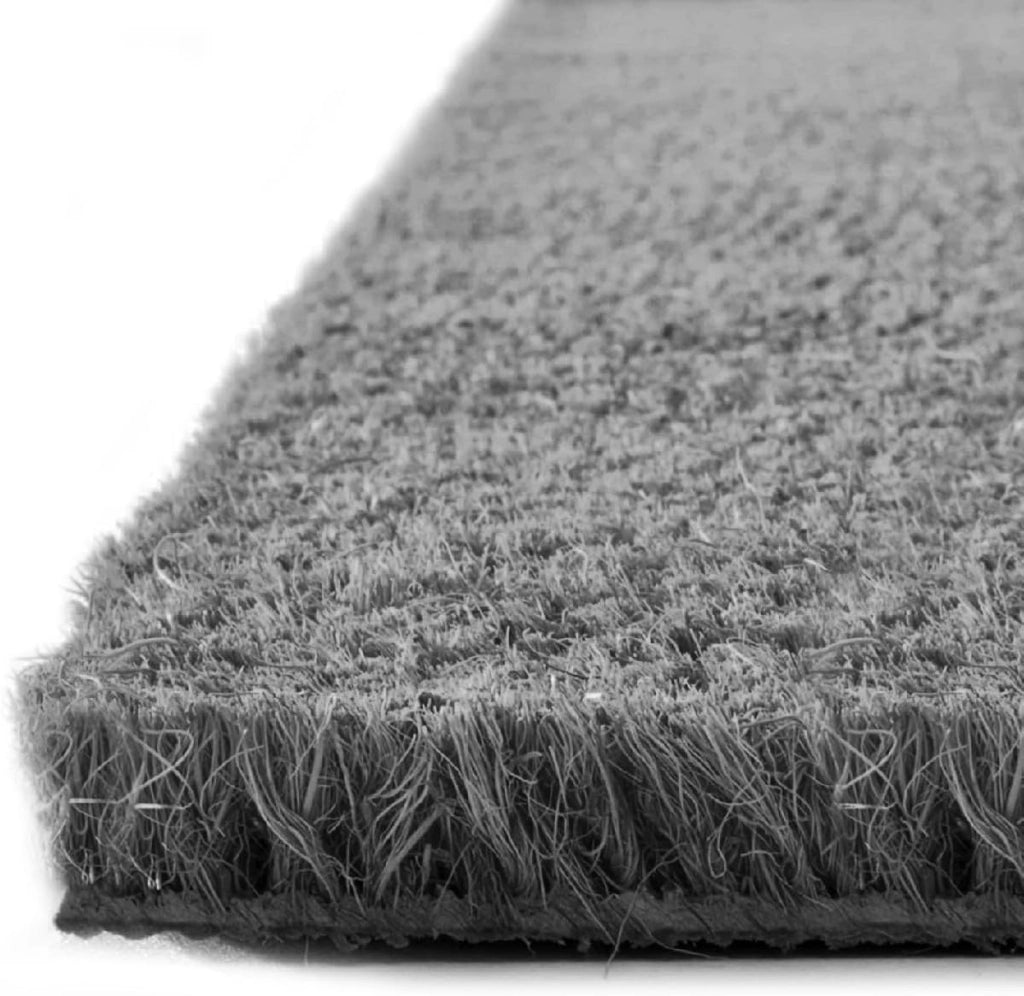 Zerbino Cocco Naturale Colorato Antiscivolo Su Misura Tappeto Ingresso Entrata 40x100 cm Antracite