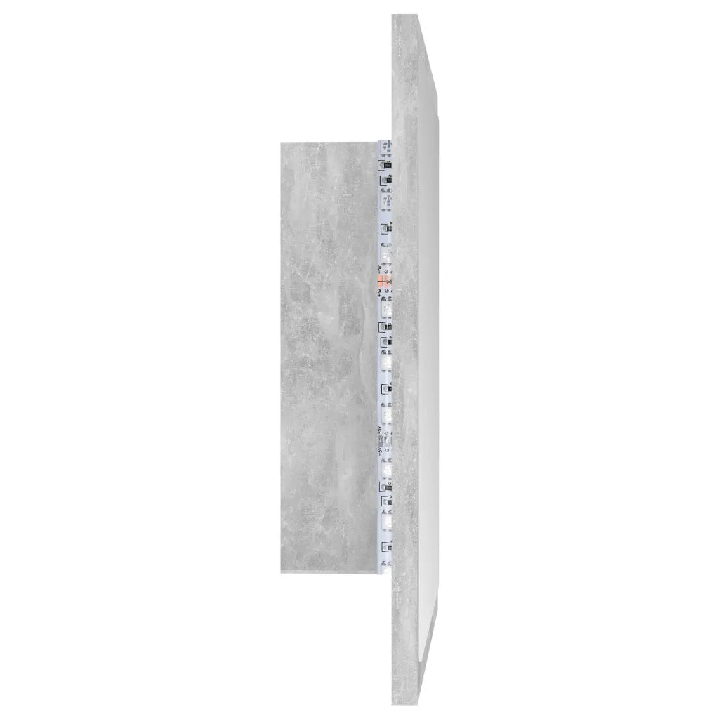 Specchio da Bagno | Specchio decorativo a LED Grigio 40x8,5x37 cm in Acrilico