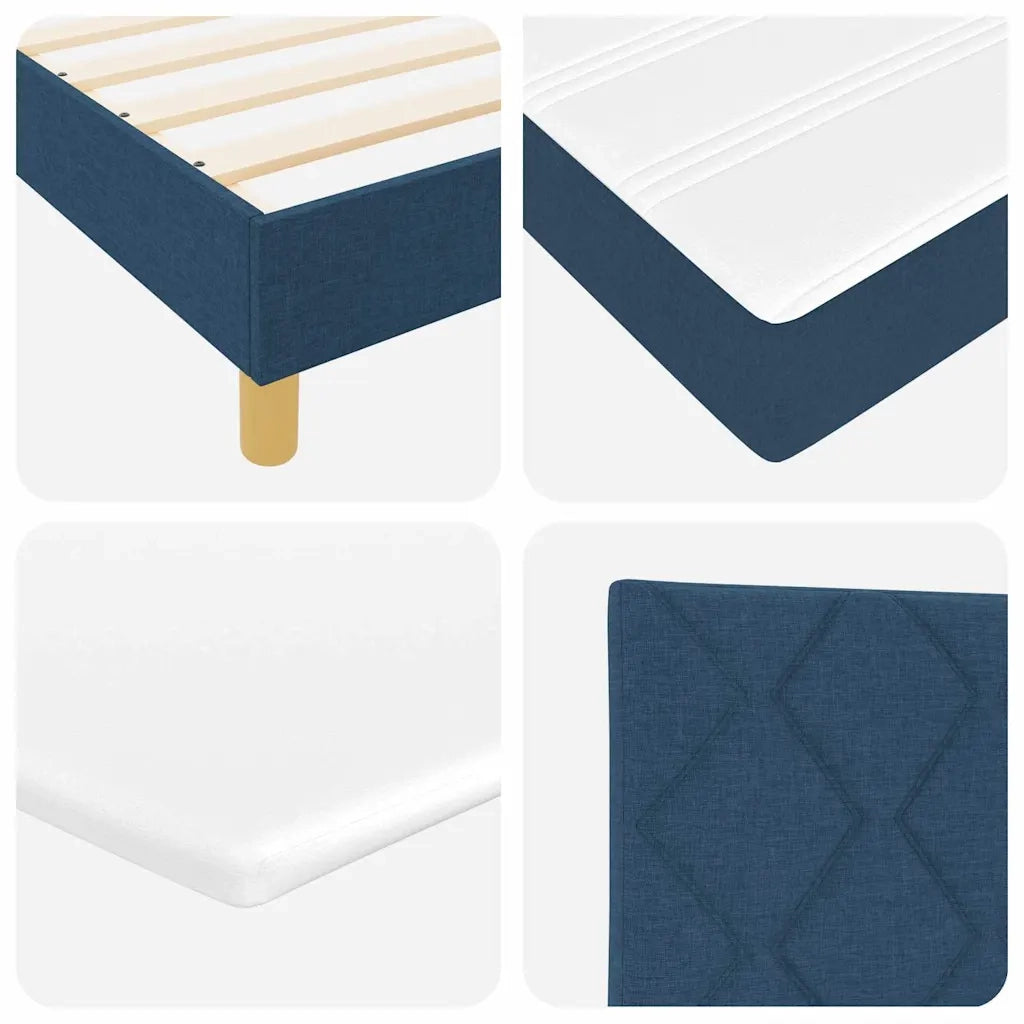 Letto a molle con cuscino con testiera Blu 180 x 200 cm Tessuto 3339020