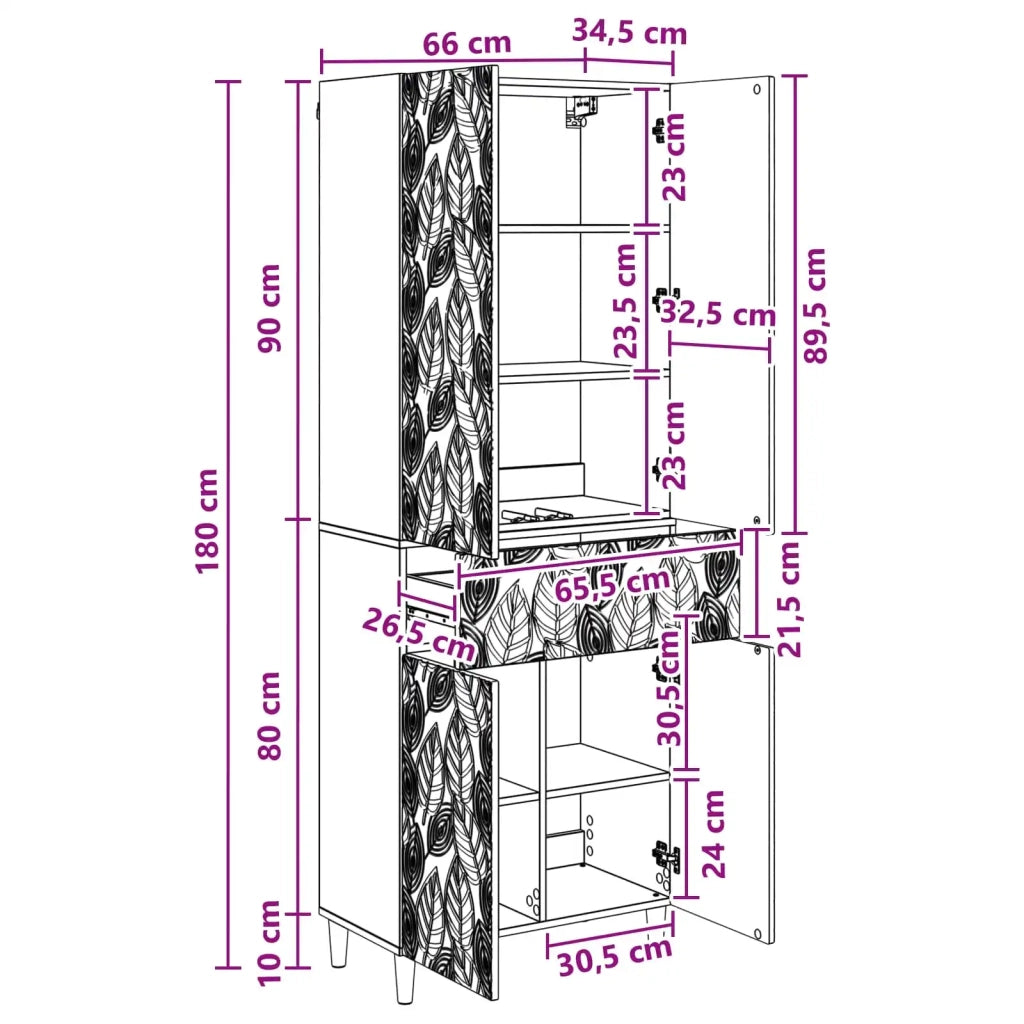 Set di armadi 2 pcs Nero Legno ingegnerizzato 3416746