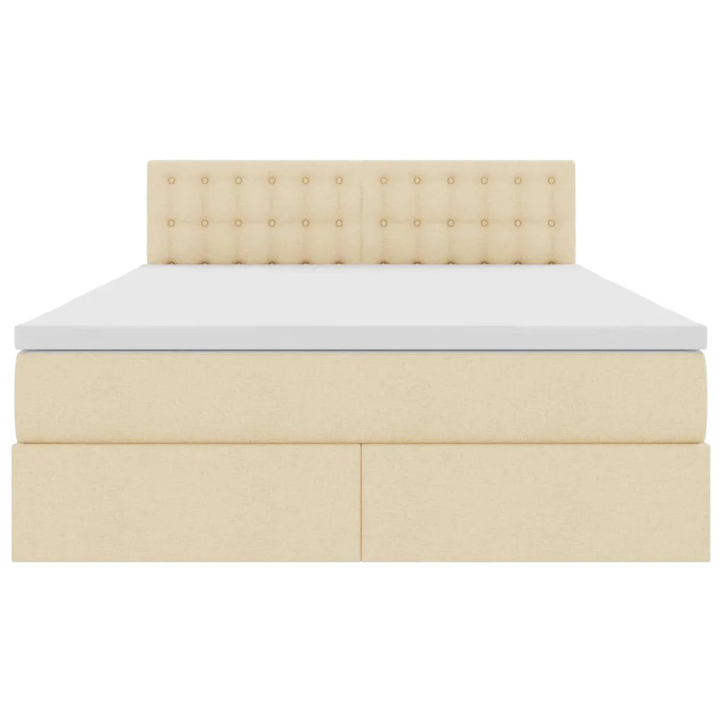 Letto con contenitore e materasso Crema 140 x 190 cm 3370636