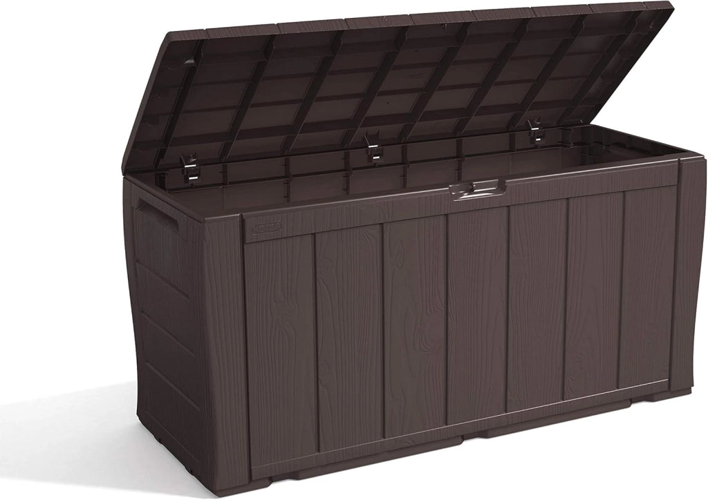 Baule Cassapanca da Esterno 117x58x45 cm in Resina Keter Sherwood Marrone