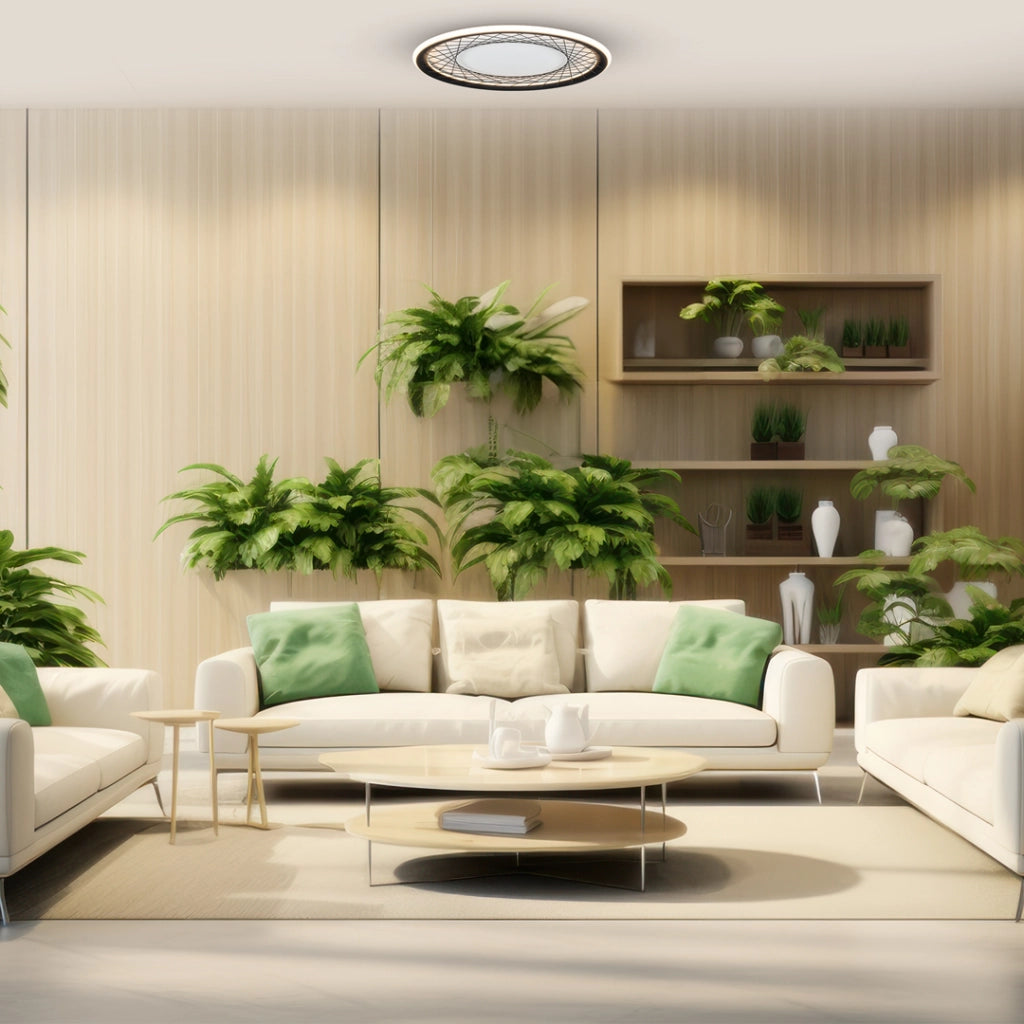 Plafoniera LED moderna rotonda 51cm 38W nero/bianco Nest