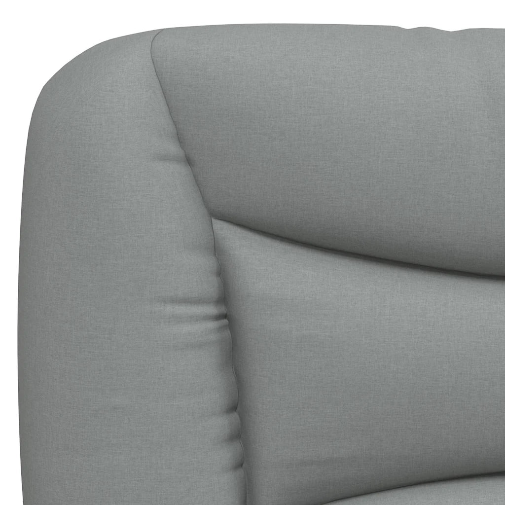 Letto matrimoniale | Letto per adulti | Giroletto senza Materasso Hvar Grigio Chiaro 140x200 cm Tessuto