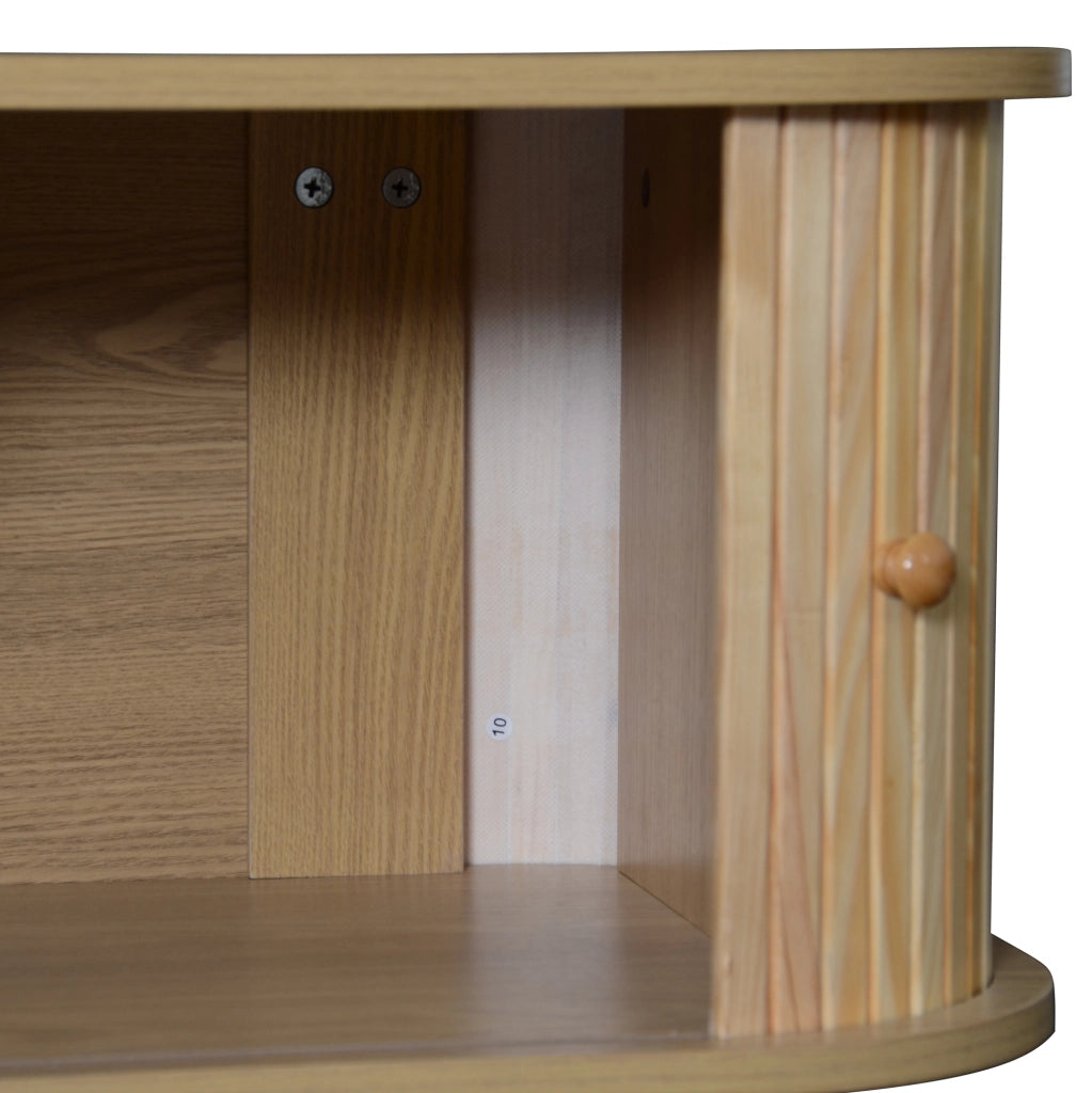 Cassettiera per TV colore naturale in MDF lunghezza 170 cm