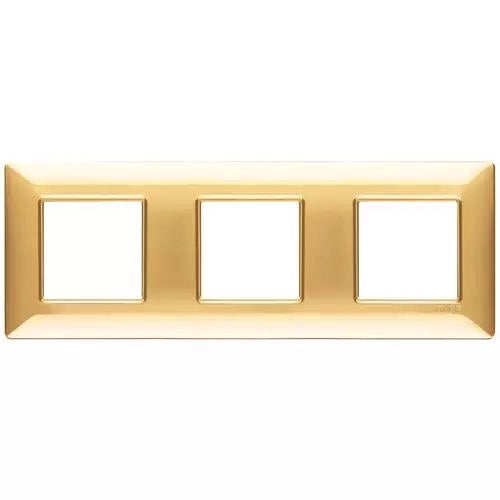 VIMAR PLANA - PLACCA 6M (2+2+2) INT71 ORO LUCIDO