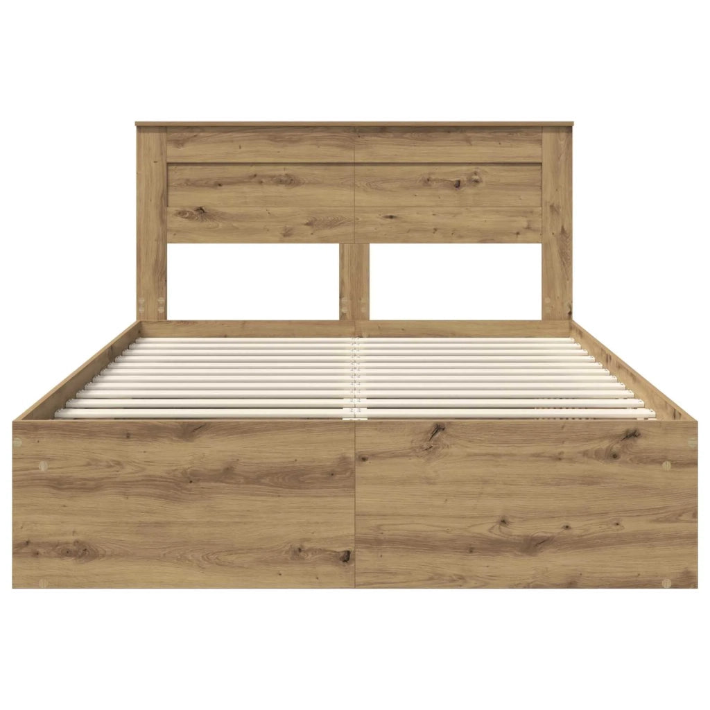 Letto matrimoniale | Letto per adulti | Struttura del letto Rovere Artigianale 140 x 190 cm