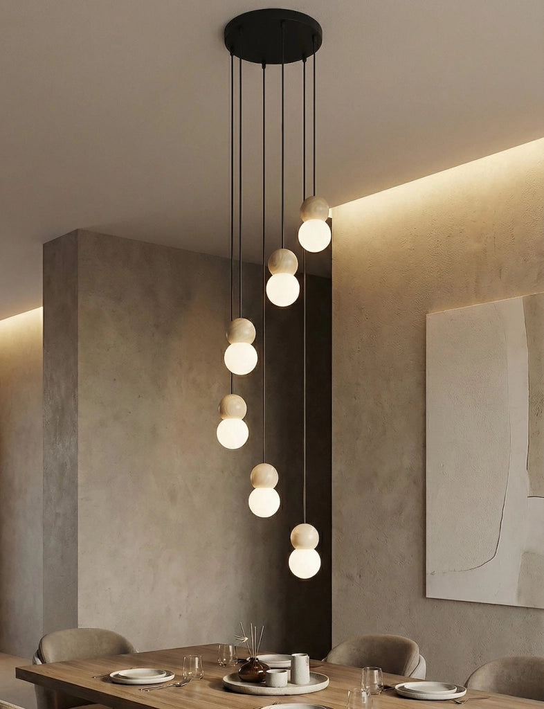Lampada a sospensione anello LOOP LED nera Emibig