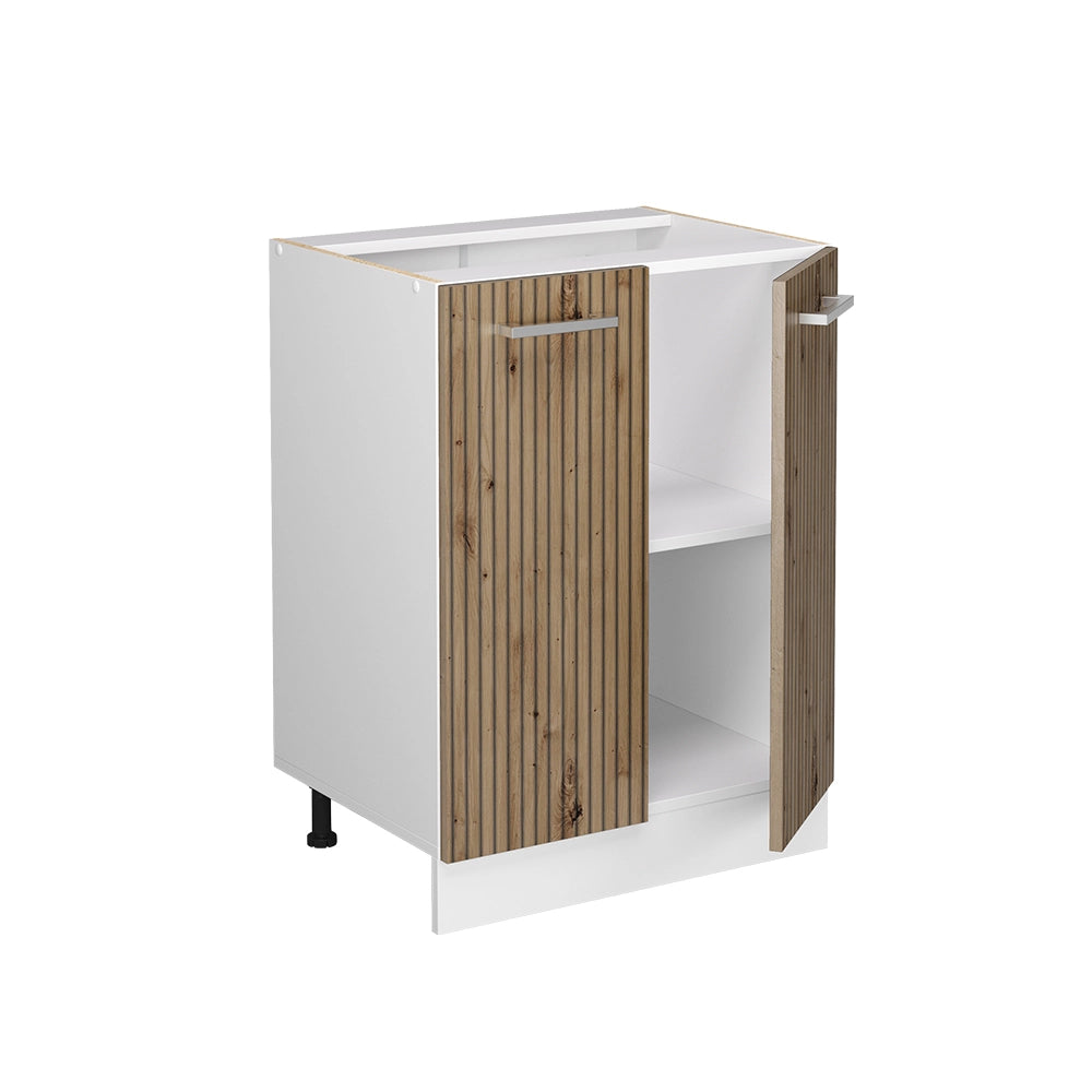 Vicco Mobiletto base cucina Rovere artigianale 60 cm , PL Antracite