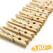 Trade Shop - 180 Mollette Per Decorazioni Bucato Panni Legno Stendino Lavaggio Decoupage -