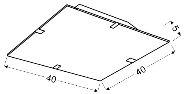 Plafoniera LED Candellux Georgia 40x40 16W cromo 6500K