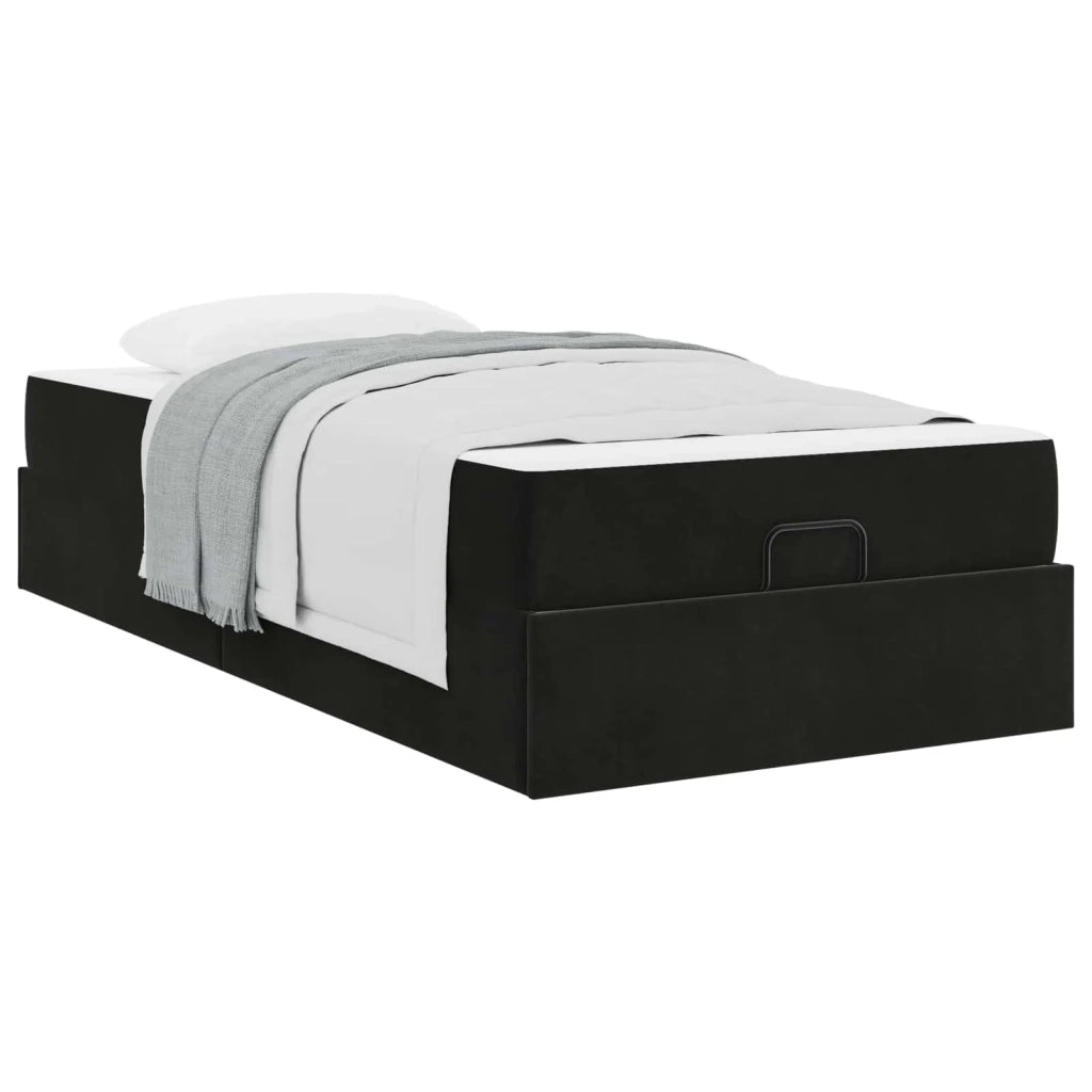 Struttura letto con materasso 2 pcs-Giroletto Nero Velluto 835864