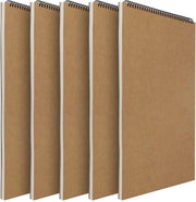 Libretto di disegno 5 pezzi A3 - legato a spirale - carta 160 gsm - carta bianca - per disegni/tecniche - pagine beige - libro di disegno