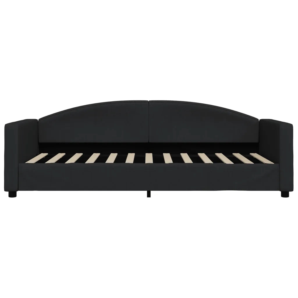 Letto da Giorno Nero 90x200 cm in Tessuto 354113