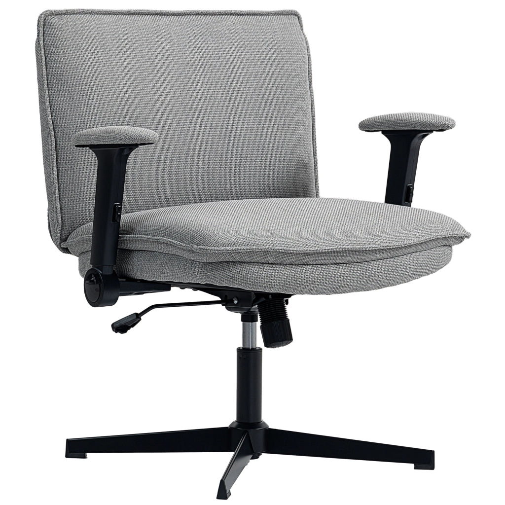 Sedia da Ufficio con Braccioli e Schienale ¨C Zephmum ¨C Grigio 50x60x110