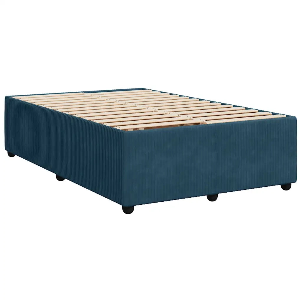 Giroletto a Molle con Materasso Blu 120x200 cm in Velluto 3287714