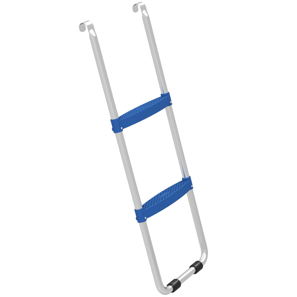 Scala per Trampolino 2 Gradini ¨C Xylo ¨C Acciaio Zincato Blu 32/63 cm Portata 150 kg