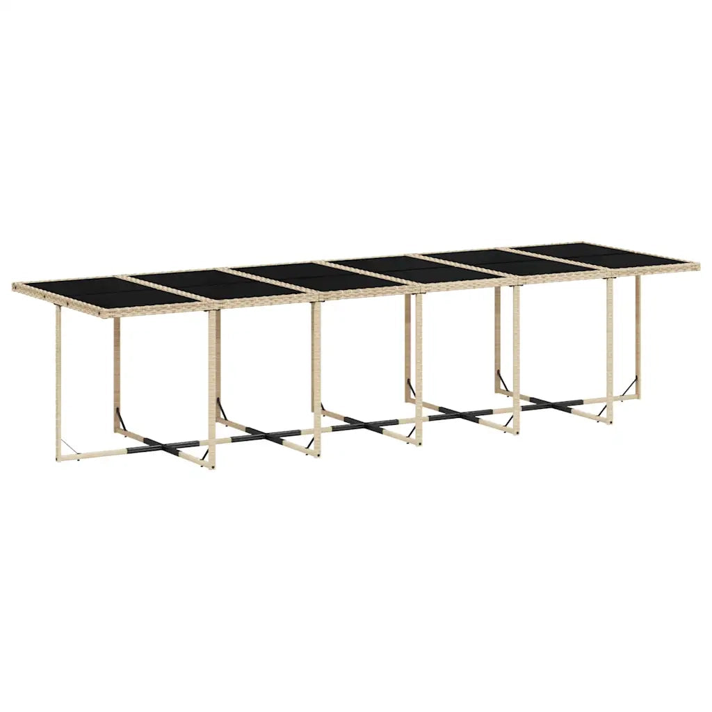 Set Pranzo da Giardino 13 pz con Cuscini Beige Misto Polyrattan 3210588