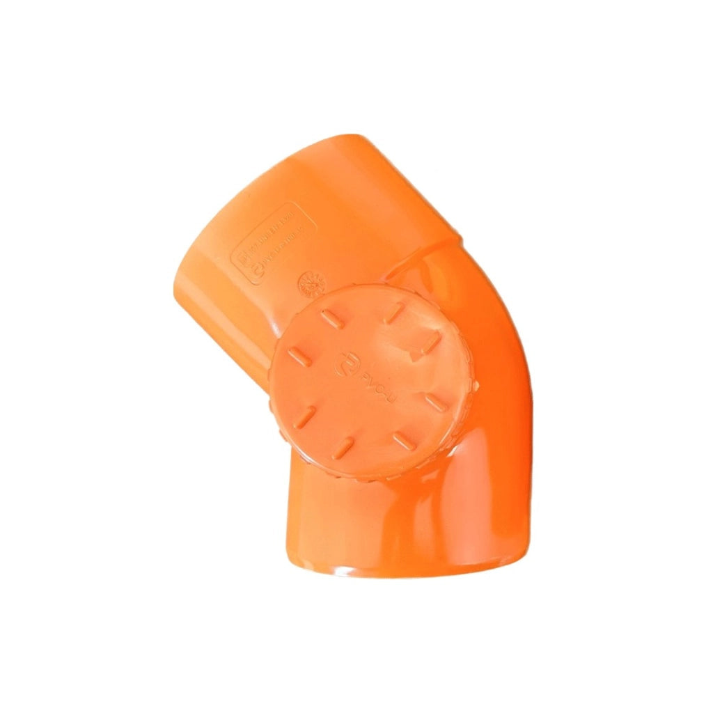 Curva 45° con tappo ispezione in pvc : Diametro - 125, Modello - Sinistra