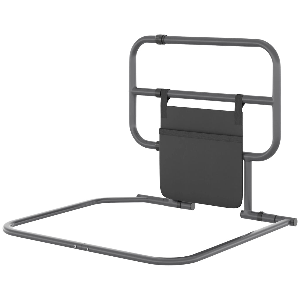 Sponda Letto Adulto Pieghevole con Tasca Portaoggetti ¨C Xylo ¨C 61x66x55 cm Grigio