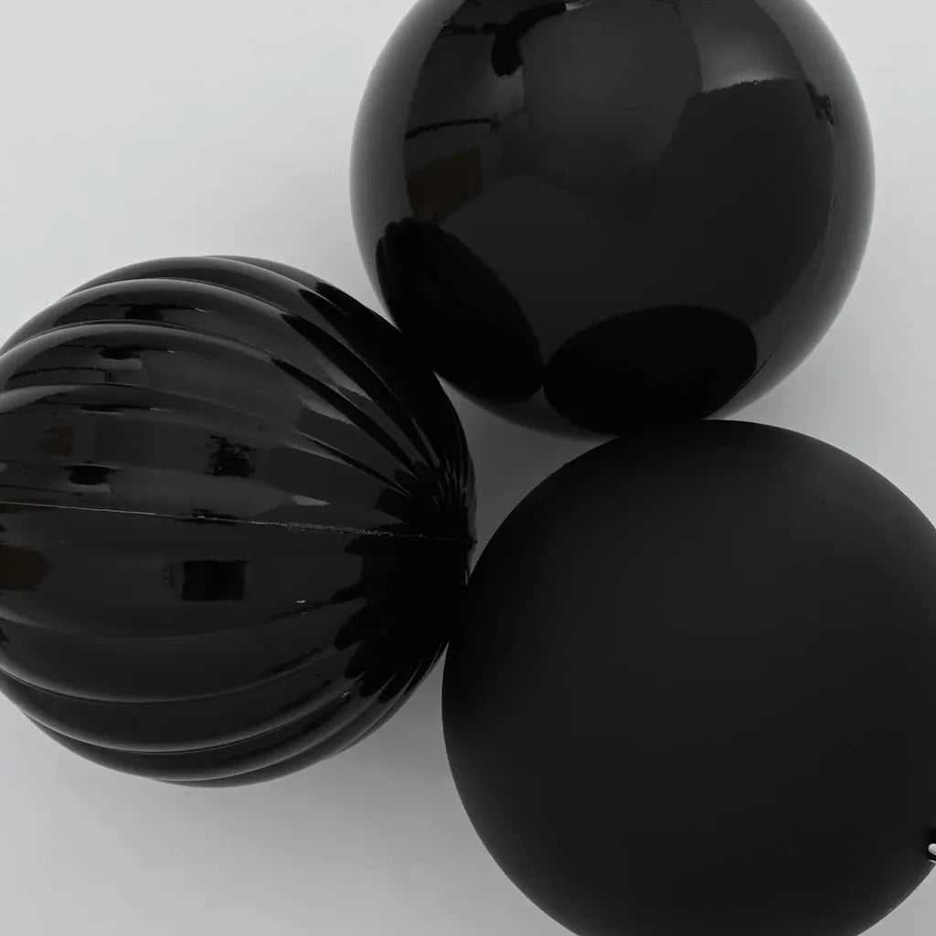 Set di Palline di Natale XL 9 pcs Nero Plastica 42018858