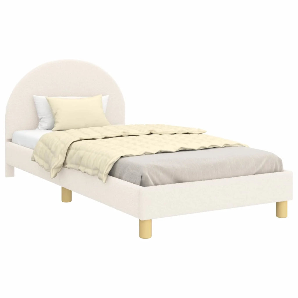 Struttura letto bambini con testata Crema 90 x 200 cm 42011036