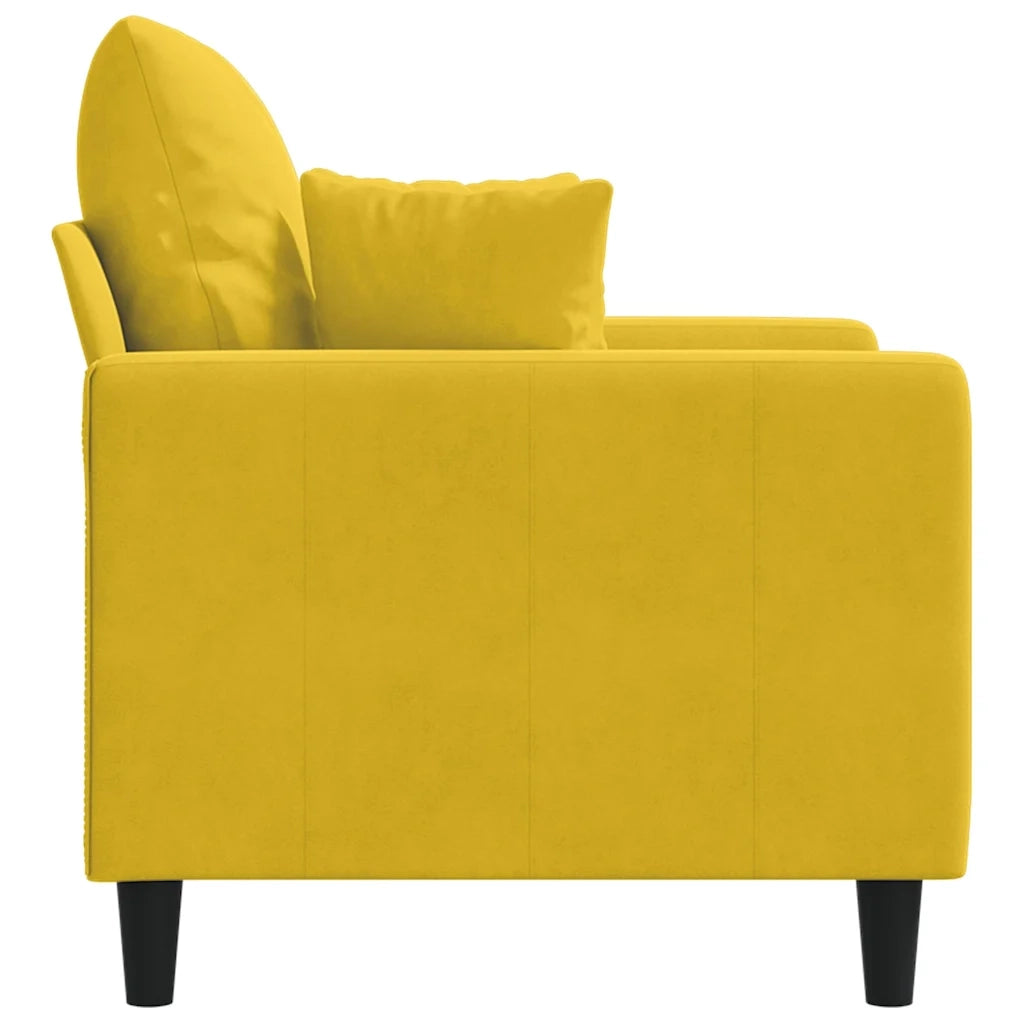 Poltrona | Sedia Relax Giallo 60 cm Velluto