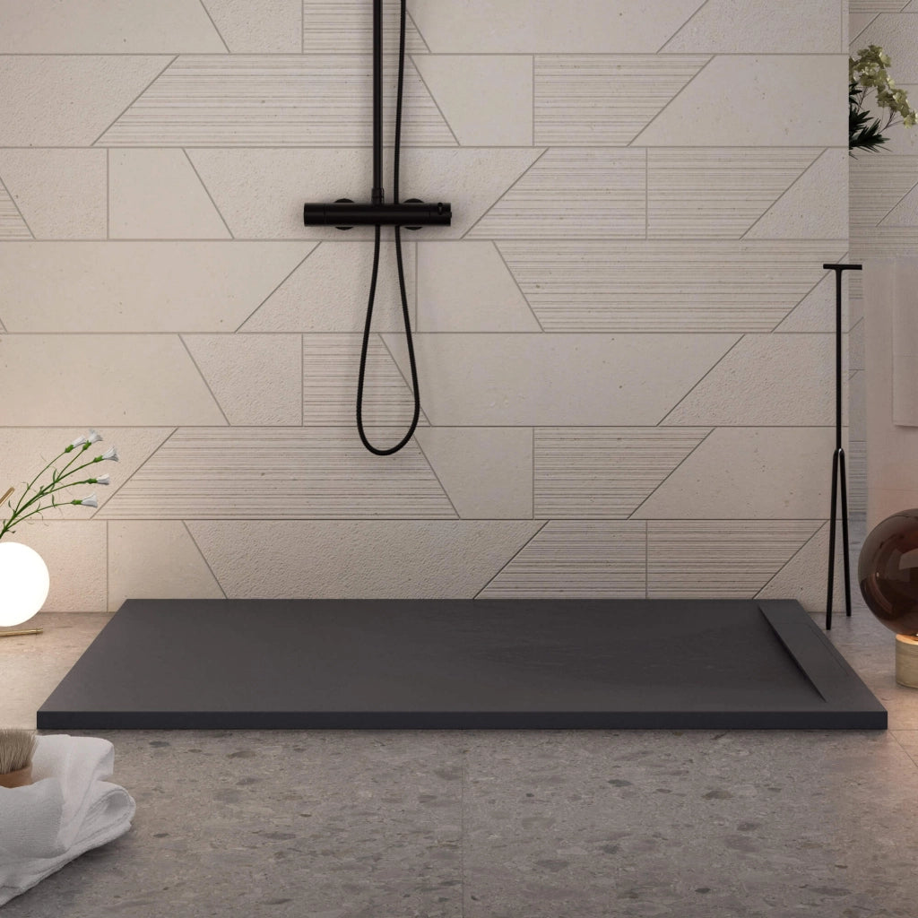 Piatto Doccia in Pietra 90x130 cm Bonussi Ardesia Calcutta Nero