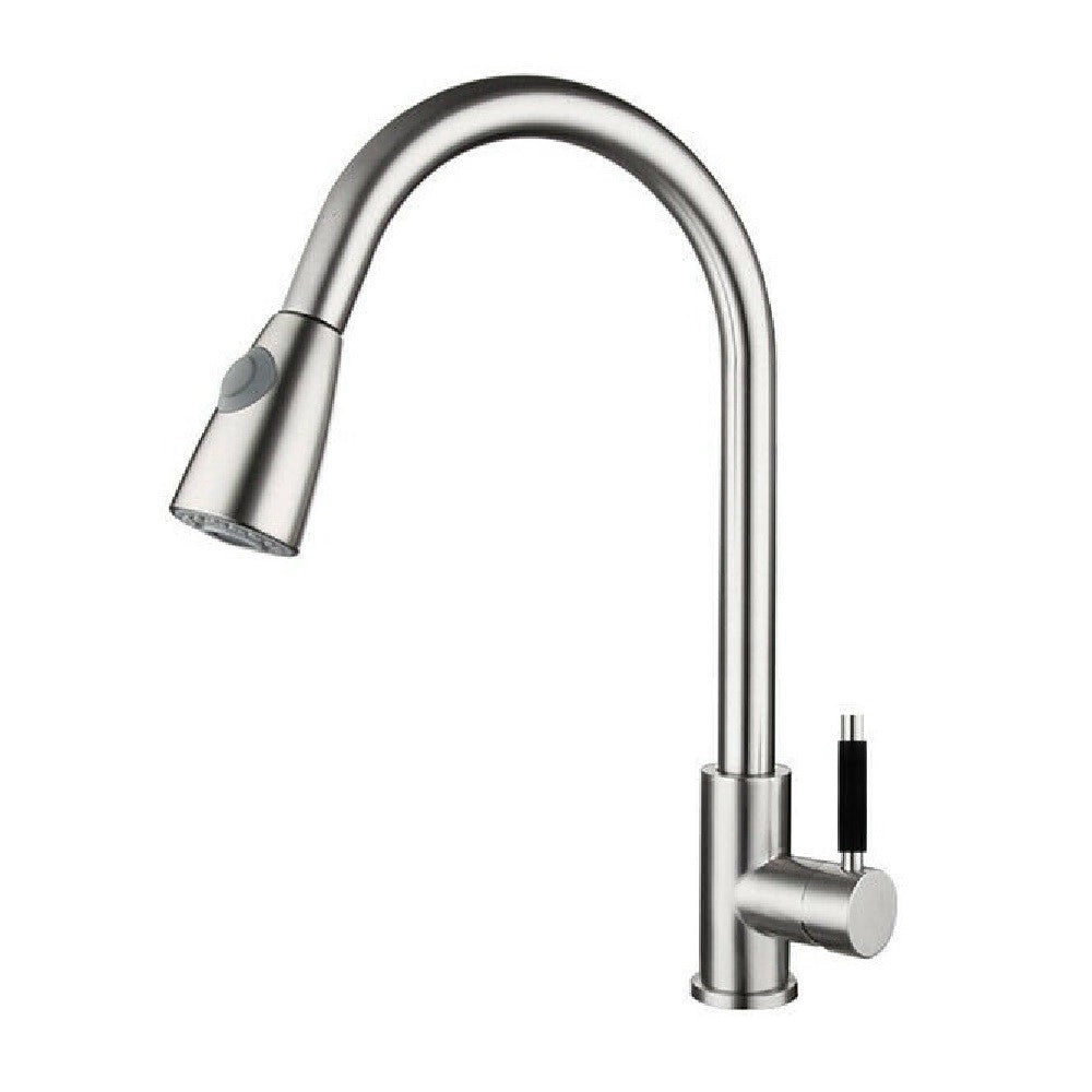 Trade Shop - Miscelatore Rubinetto Lavello Cucina Getto Lavabo Con Doccetta Estraibile 59595 -