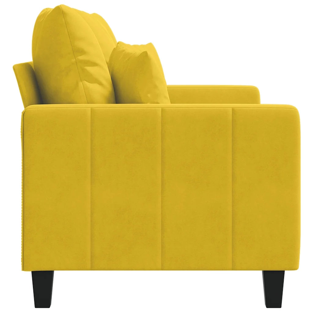 Divano a 2 Posti giallo 120 cm in Velluto 359299