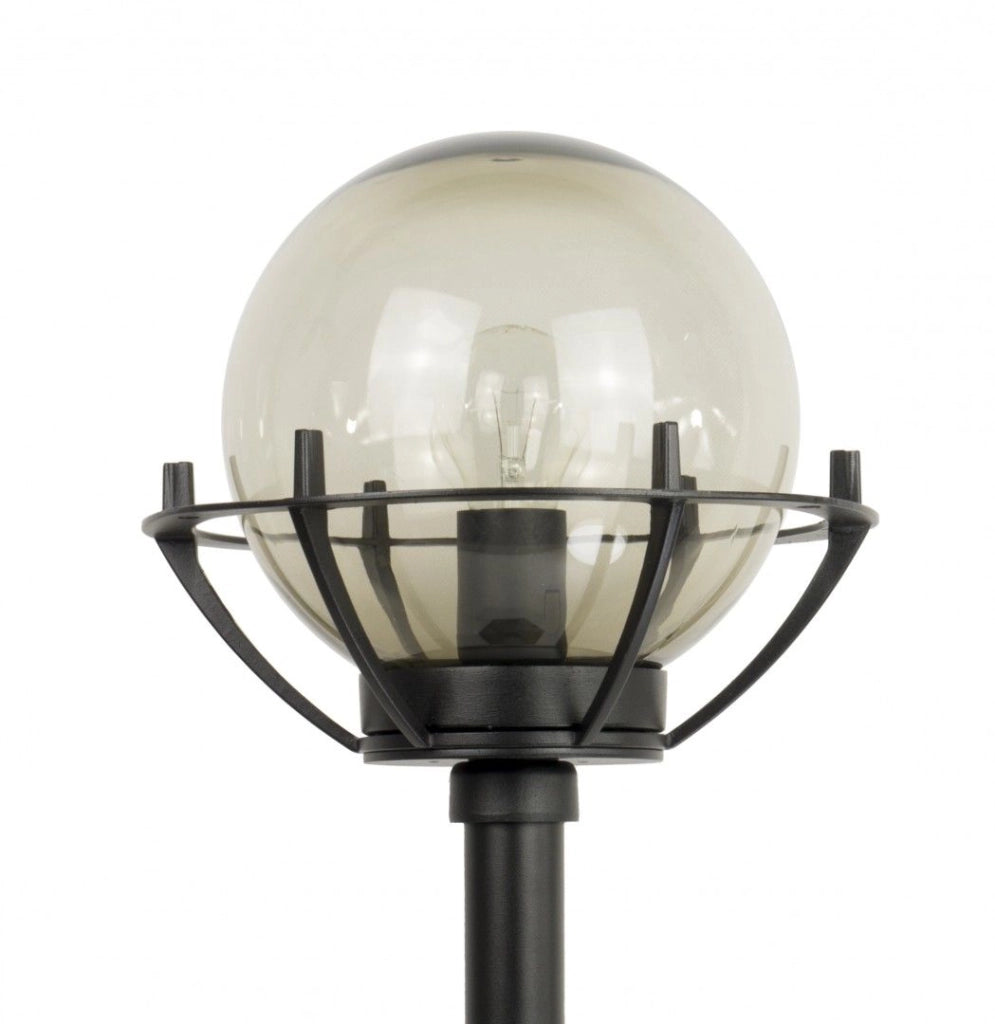 Lampione da giardino 72cm sfera 25cm E27 nero IP43