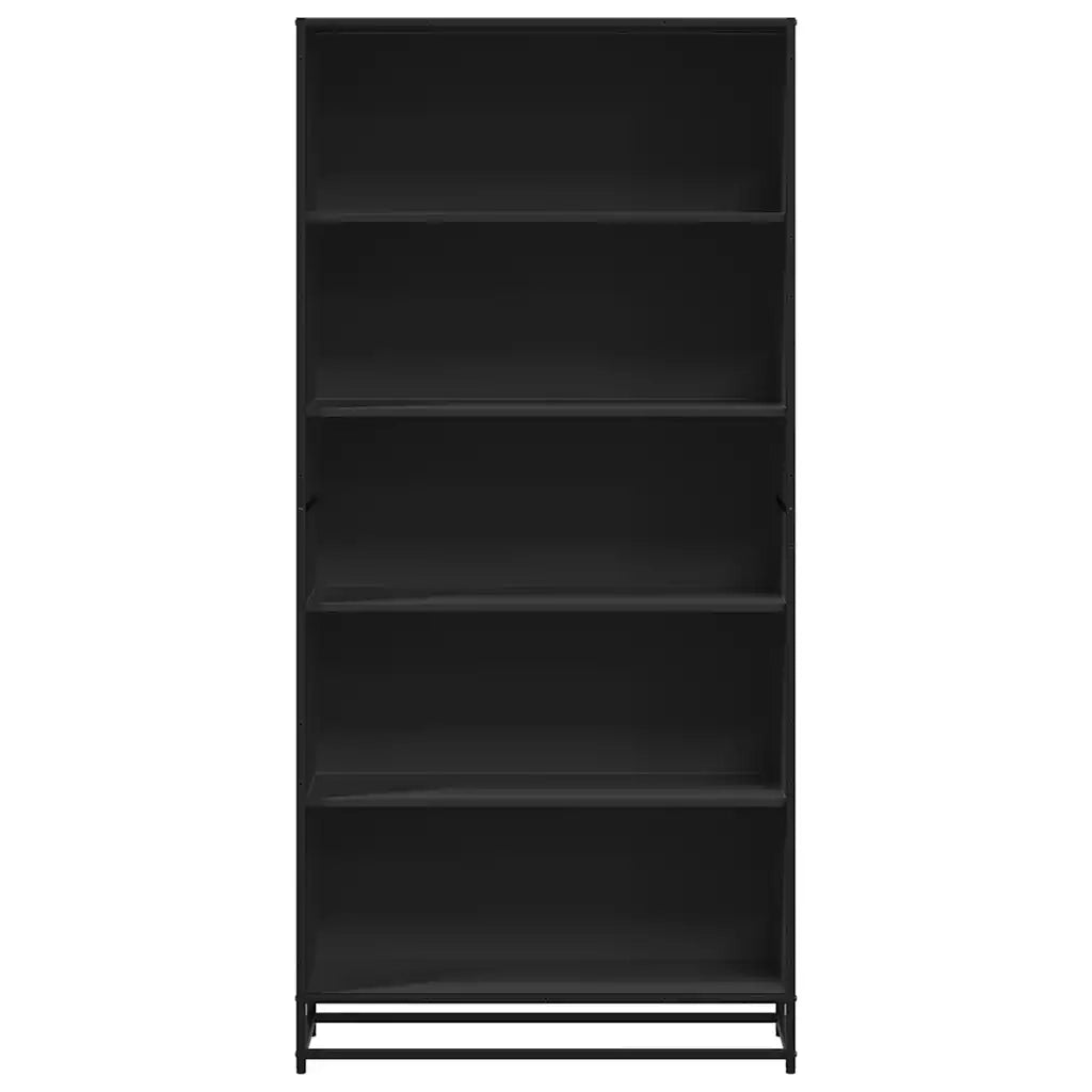 Libreria Nera 80,5x35x170,5 cm in Truciolato 3300855