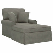 Chaise Longe con Gonna 3 pz Grigio chiaro Tessuto in Cords CFW8764523
