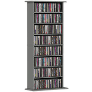Libreria per CD DVD ¨C Xylo ¨C 8 scomparti 6 ripiani regolabili grigio