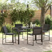 Set da Pranzo per Giardino 5 pcs Nero 3379333