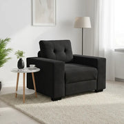 Divano Sedia Nero 100x78x80 cm Velluto 4105103